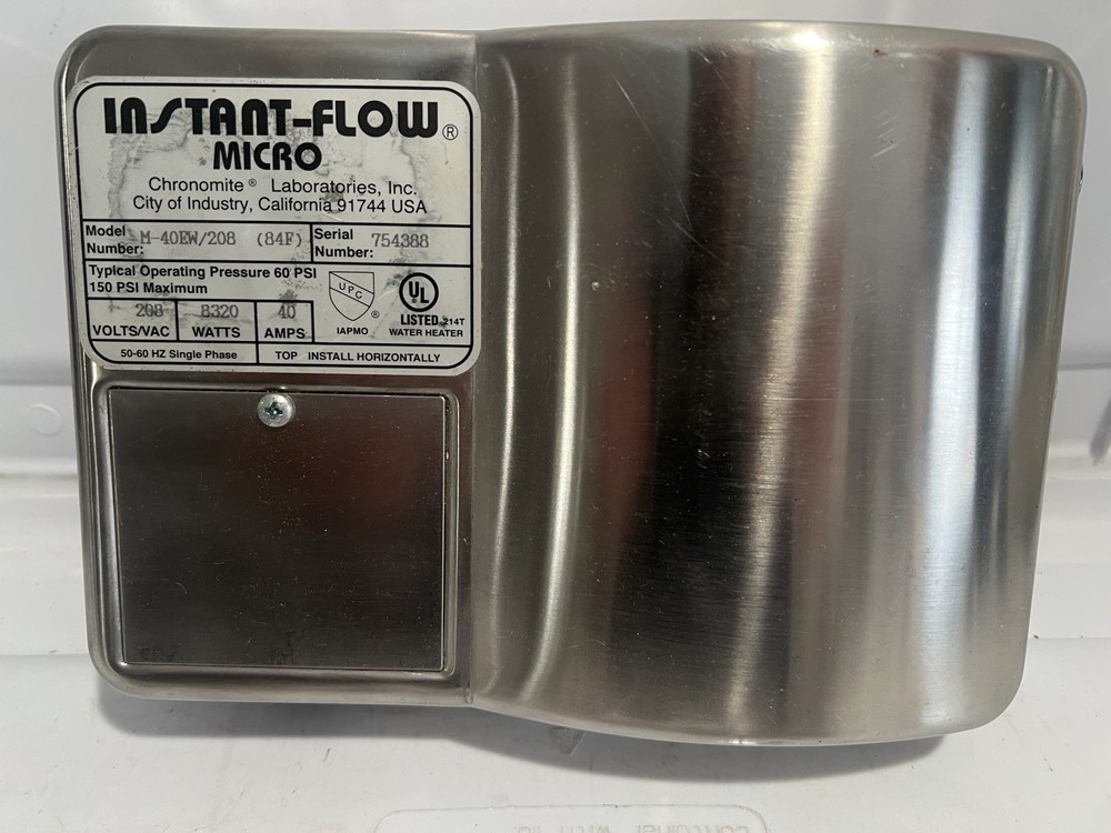 Chronomite Instant-Flow Micro M-40EW/208 Electric Water Heater 208 Volt, 40 Amps