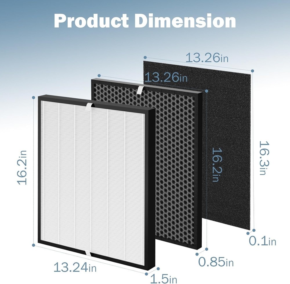 Replacement Air Filters for AD3000 (AM/PRO) 2 Filter 4 Carbon 8 Pre-filter