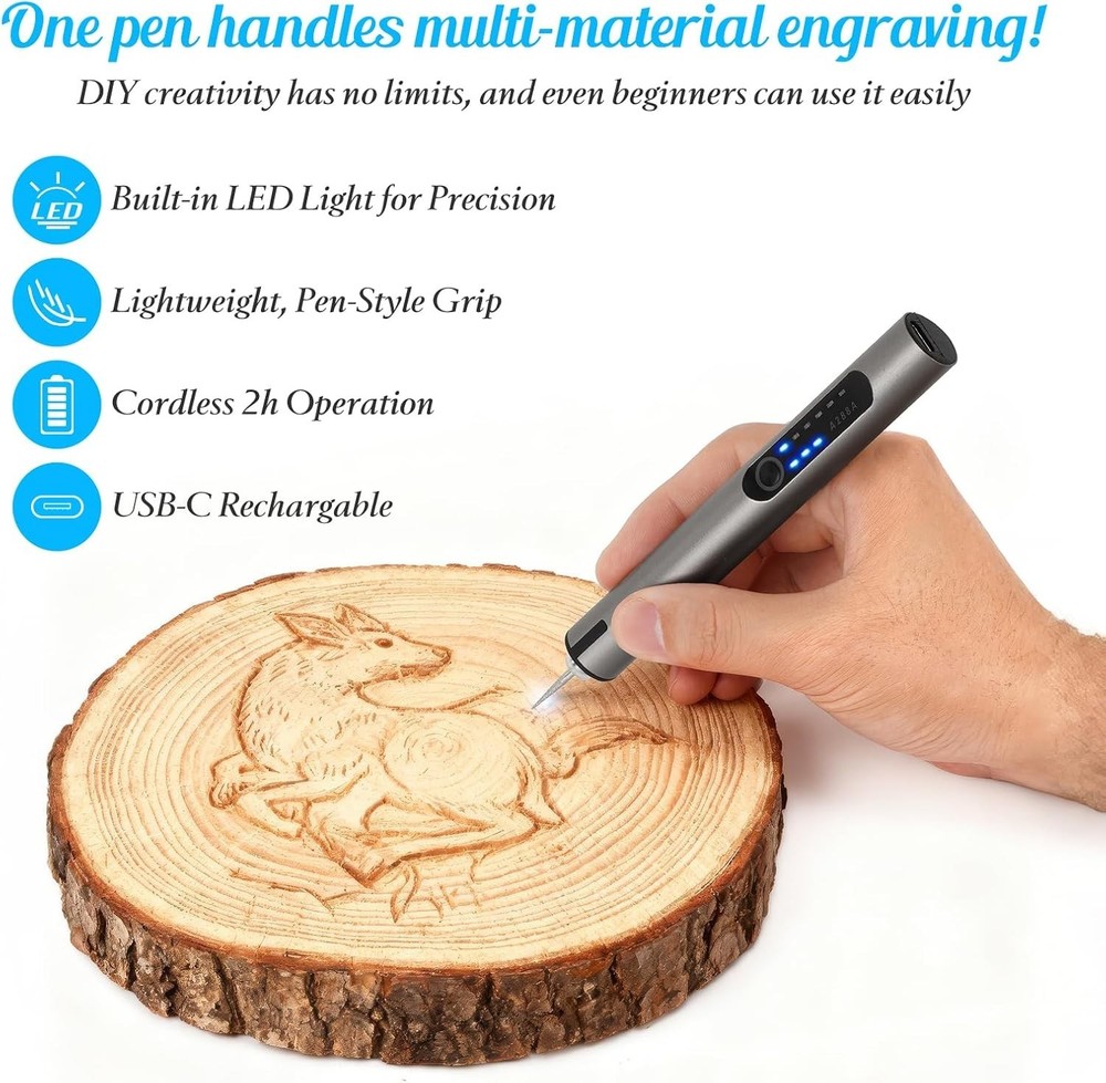 Customizer Engraving Pen (Formerly Culiau): Ultimate Cordless Portable Tool