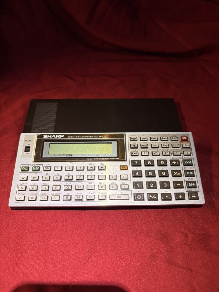 Vintage Sharp EL-5500II With Textbook Scientific Computer With Matrix Function