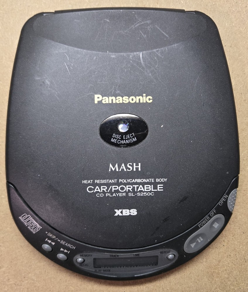 Panasonic MASH Portable CD Player SL-S250C Tested Works