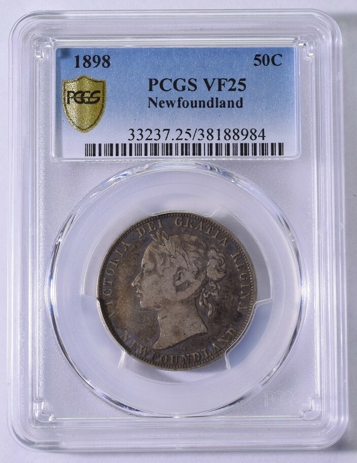1898 Newfoundland Half Dollar - PCGS VF25
