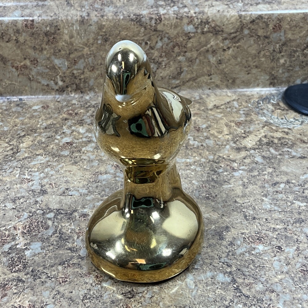 Vintage Ceramic Small Bird Figurine - Gold Nice