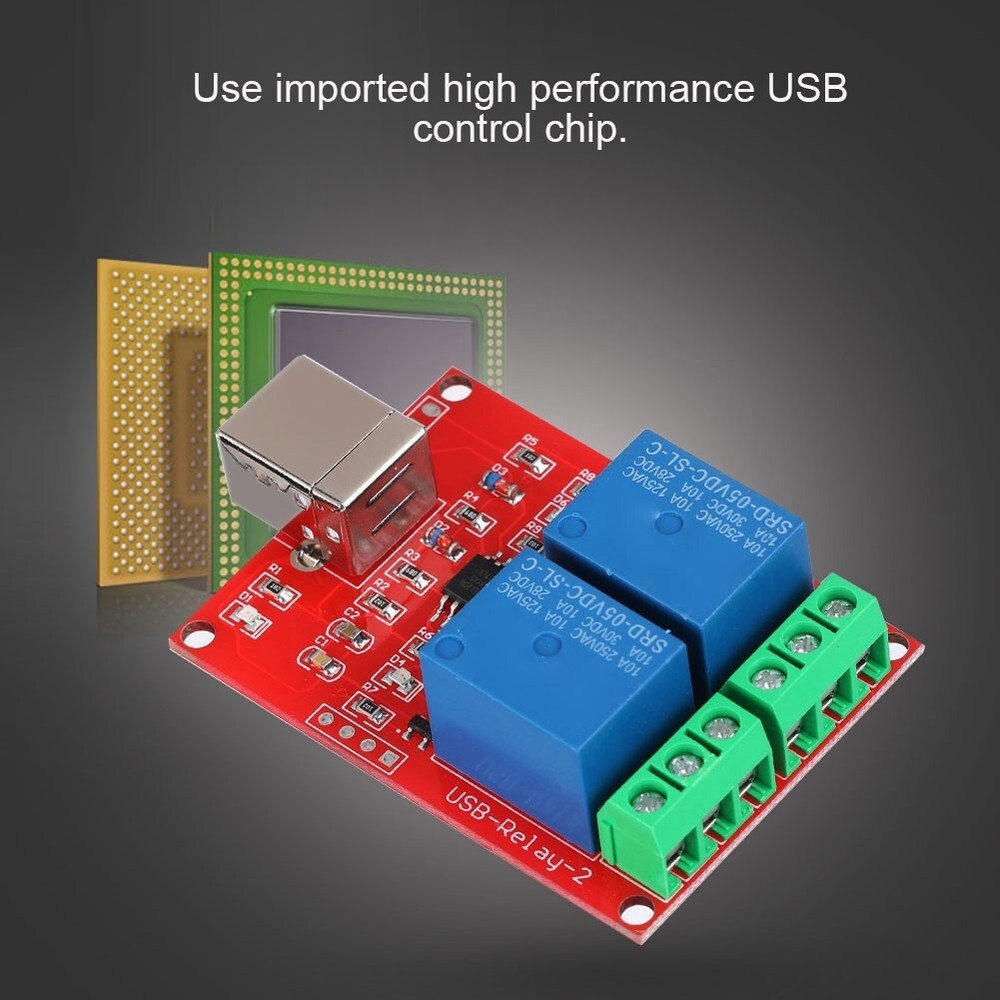 2-Channel 5V Computer USB Smart Switch Controller PC Relay Drive Module