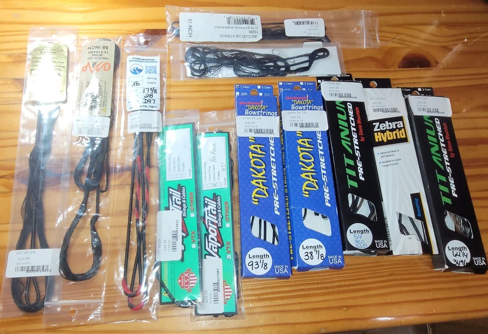 Large Lot of Stone Mountain Bow strings, assorted,  NEW