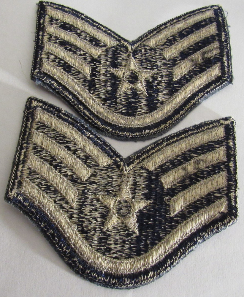 USAF Patch E-6 Air Force Technical Sergeant Rank Insignia Pair Air Force NCO