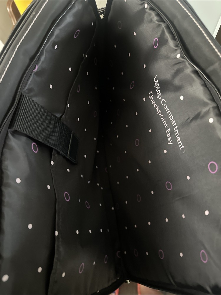 Black Nylon Three Compartment Laptop Bag