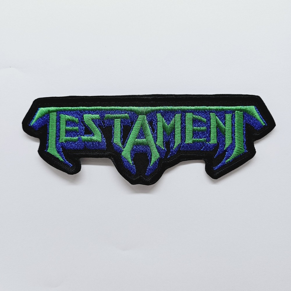TESTAMENT  shapped logo EMBROIDERED PATCH