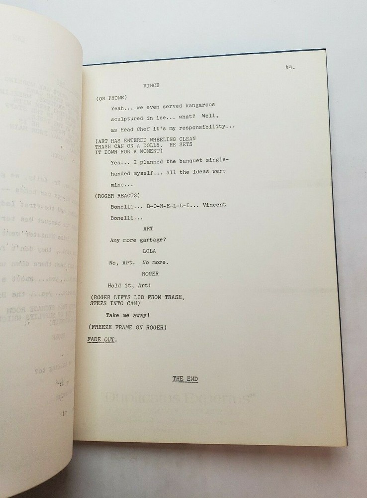 WHITE HOUSE KITCHEN / Laurence Marks 1978 Unproduced TV Script PILOT EPISODE