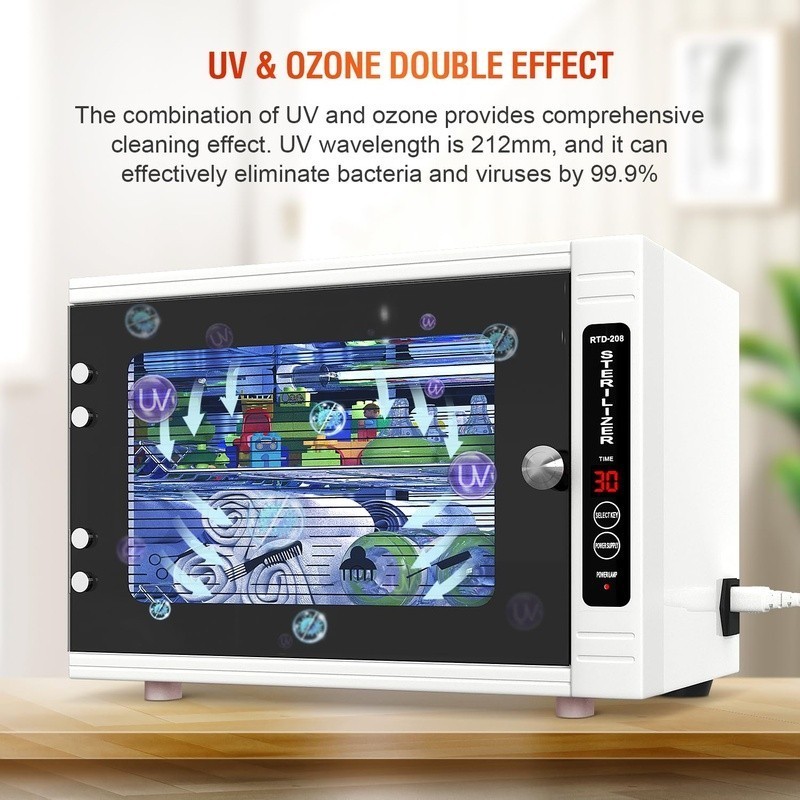 UV Sterilizer Box Ozone Disinfection Large Capacity Intelligent Control Safe Use