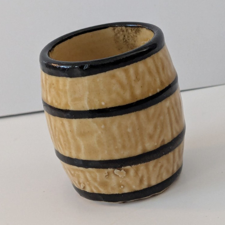 Mini Ceramic Barrel Shot Glas 2"
