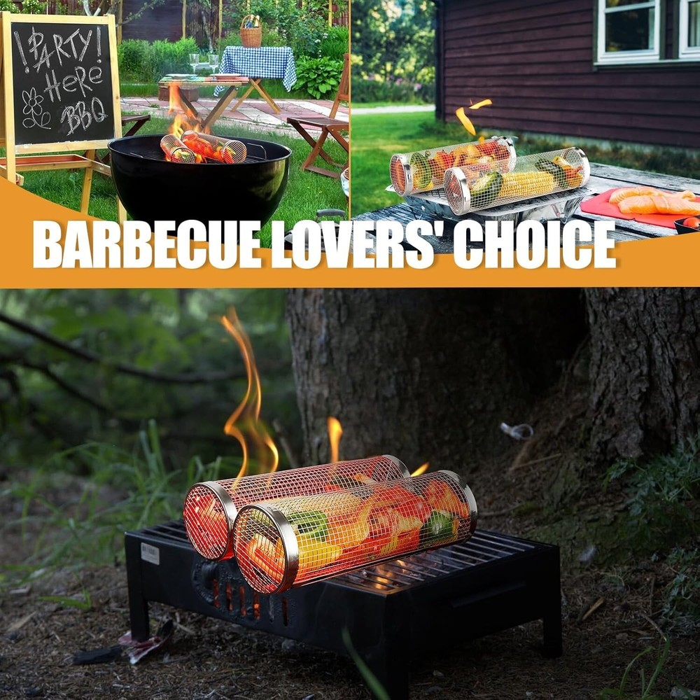 Everpeak Grill Masters Rolling Basket Kit