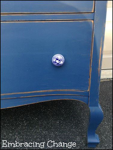 1-1/2" Ceramic Knob Delft-Flo-Blue