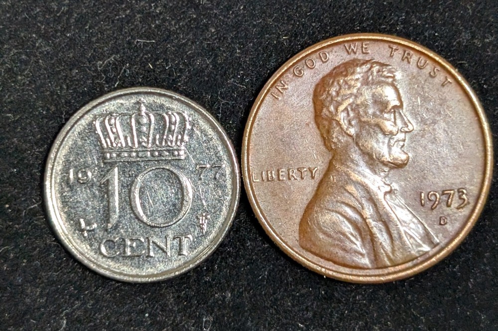 1977 Netherlands 10 Cents Circulated KM# 182