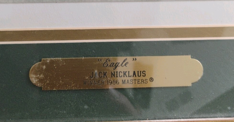 Jack Nicklaus Framed "Eagle" From 86 Masters