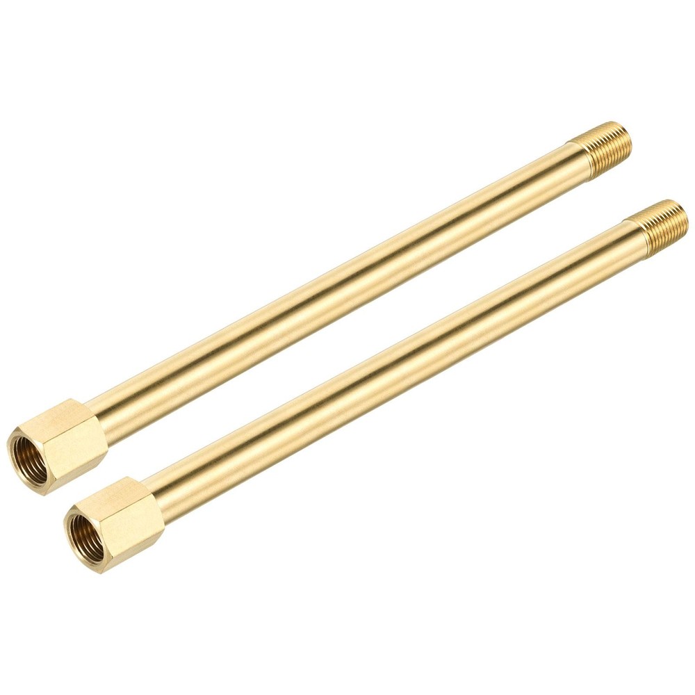 Brass Pipe Fitting G1/4  Adapter 200mm Extension Connector Hex Coupling 2 Pack