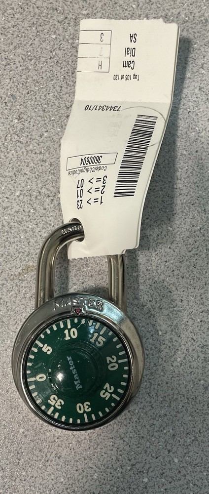 Master Lock Padlock Block Guard 1525 Combination Lock New In Box