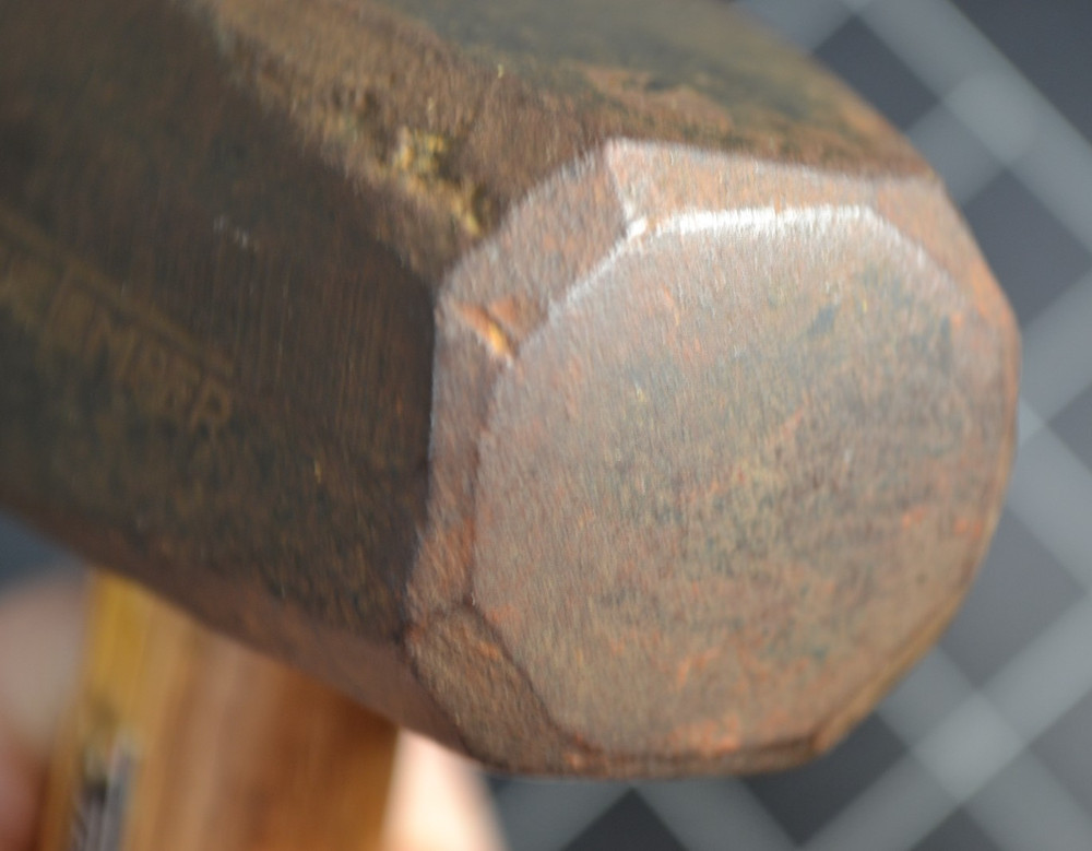 TRUE TEMPER - HAND DRILLING HAMMER - 3# - ALL ORIGINAL - RUBBER GRIP HANDLE