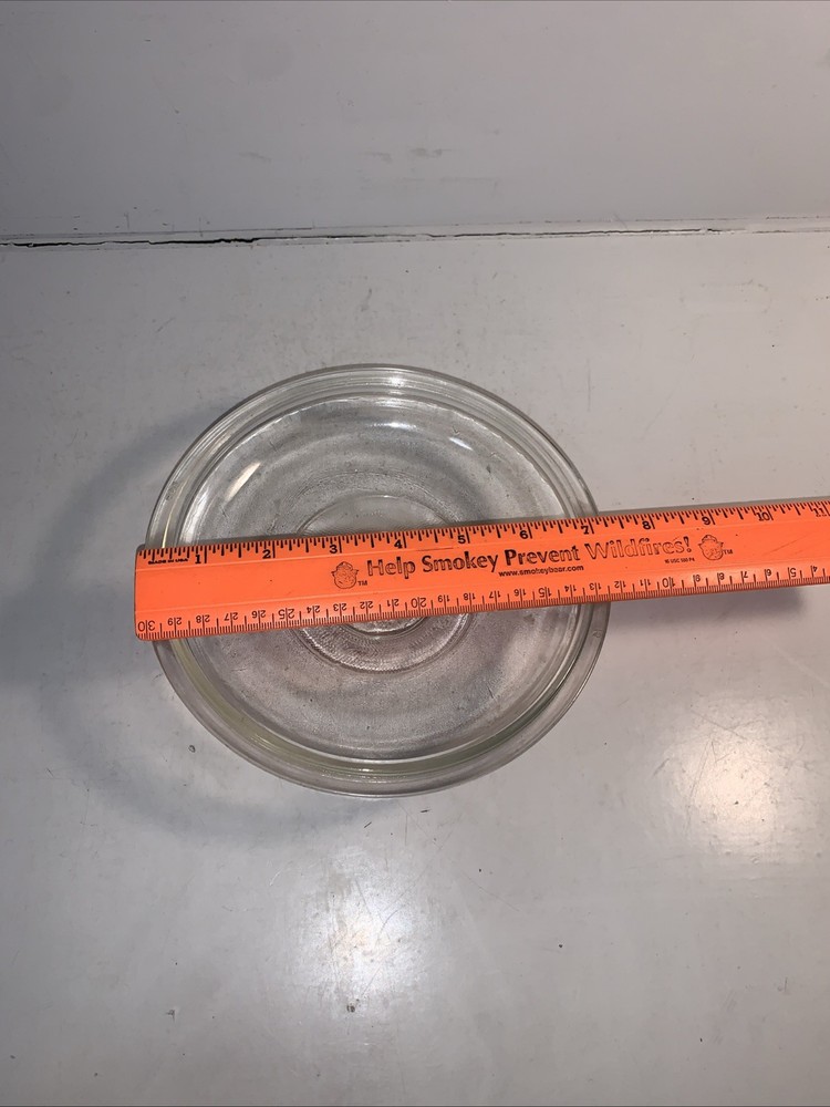 Clear Glass Lid Replacement #406 6.75” Round Inner 7.25” Outer Rim Pyrex Corning