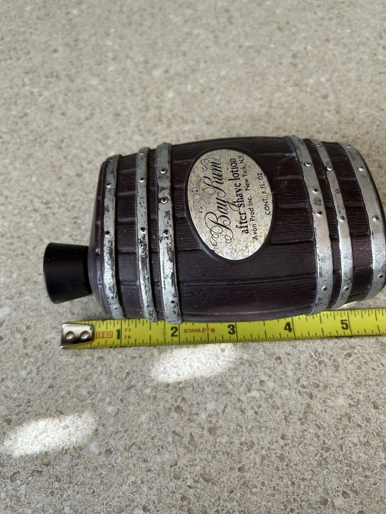 Avon Bay Rum Aftershave Barrel Bottle Empty Vintage