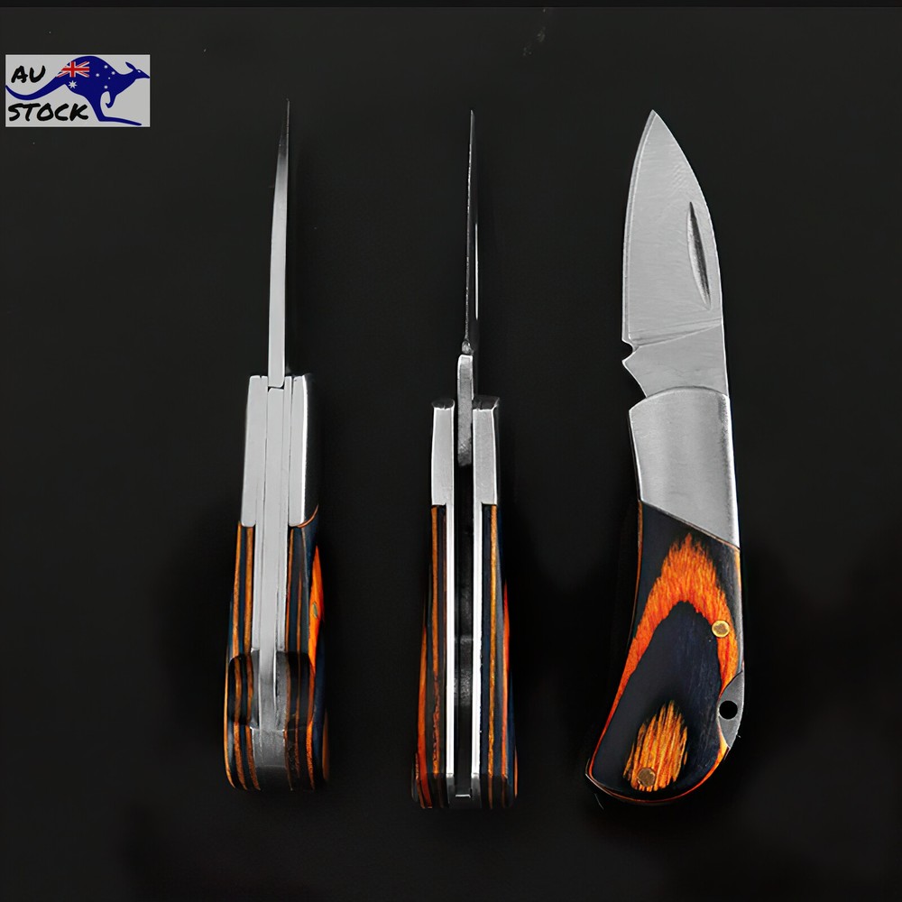 Small Handmade Keychain Practical Mini Folding Knife Box Open Portable AUS Stock