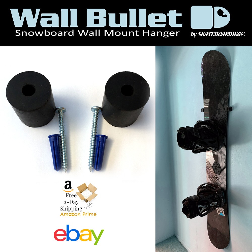 8-Pack Wall Bullet Snowboard Wall Mount Storage Hanger Lib Tech Rome Capita GNU