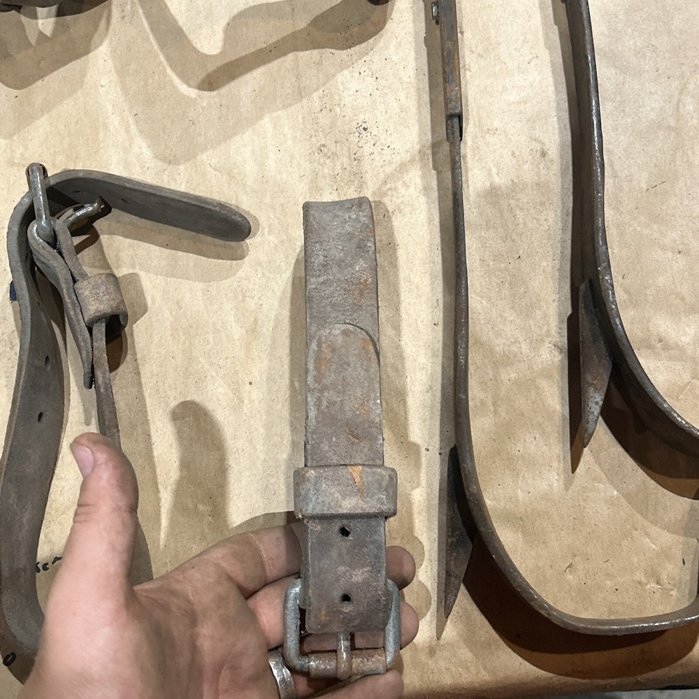 Vintage Spikes Lineman Pole Tree Climbing Gaffs