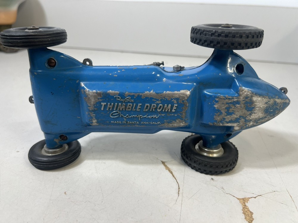 Vintage Ray Cox Thimble Drome Champion Tether Car Blue #20 No Engine