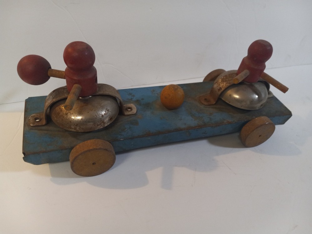 Vintage Tin and wooden Pull/Push Toy