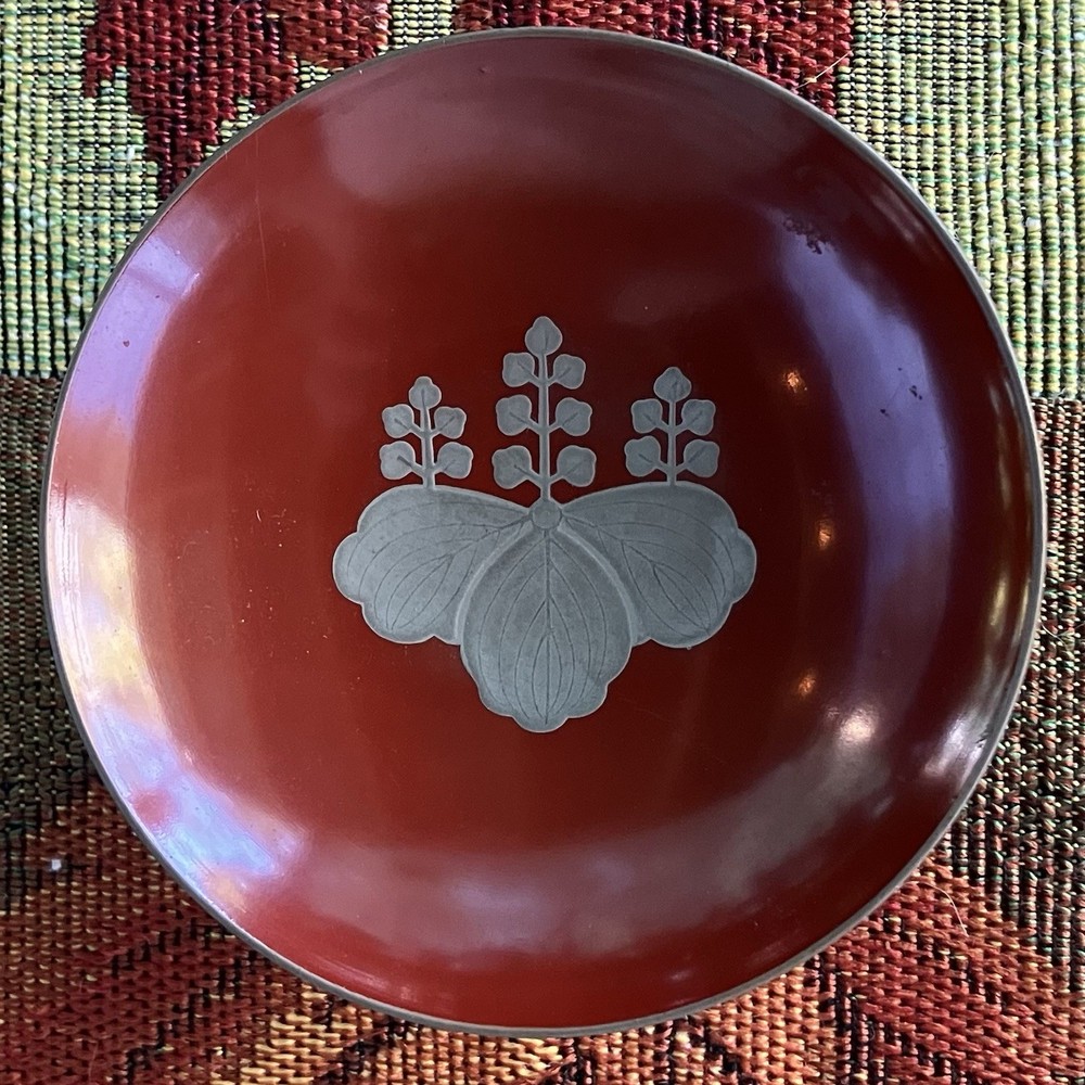 Japanese Military WWII Commemorative Red Lacquerware Saki Cup