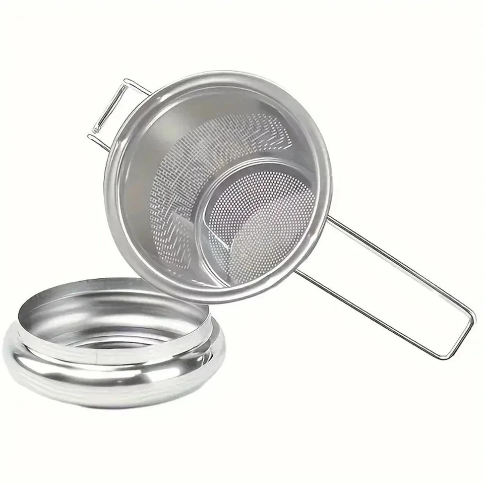 Stainless Steel Tea Filter with Folding Handle Loose Leaf Strainer with Lid**