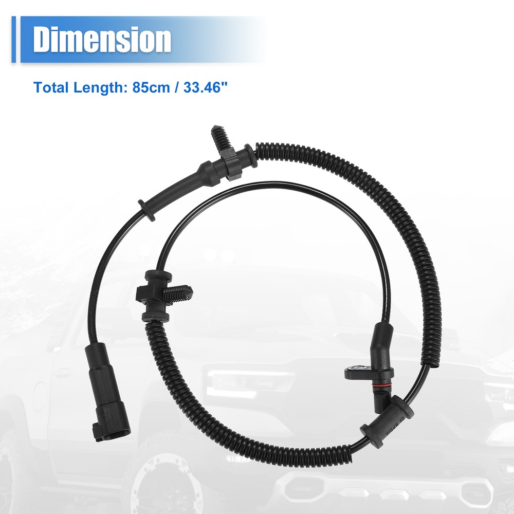 2pcs ABS Wheel Speed Sensor for Ram 1500 2013-2018 Front Left or Right Black