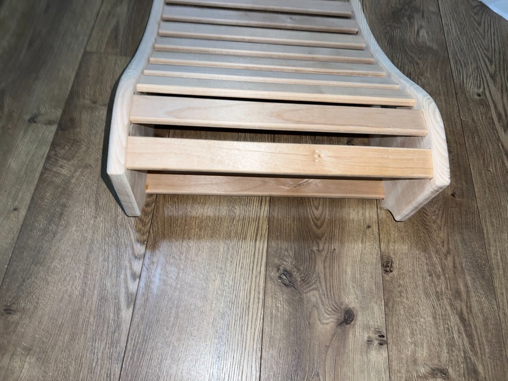 Sauna Backrest – Ergonomic Wooden Sauna Back Support (Hemlock)
