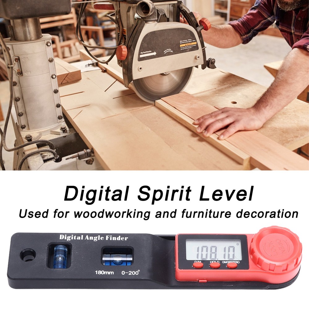 0200° Digital Display Angle Finder High Accuracy Electronic Level