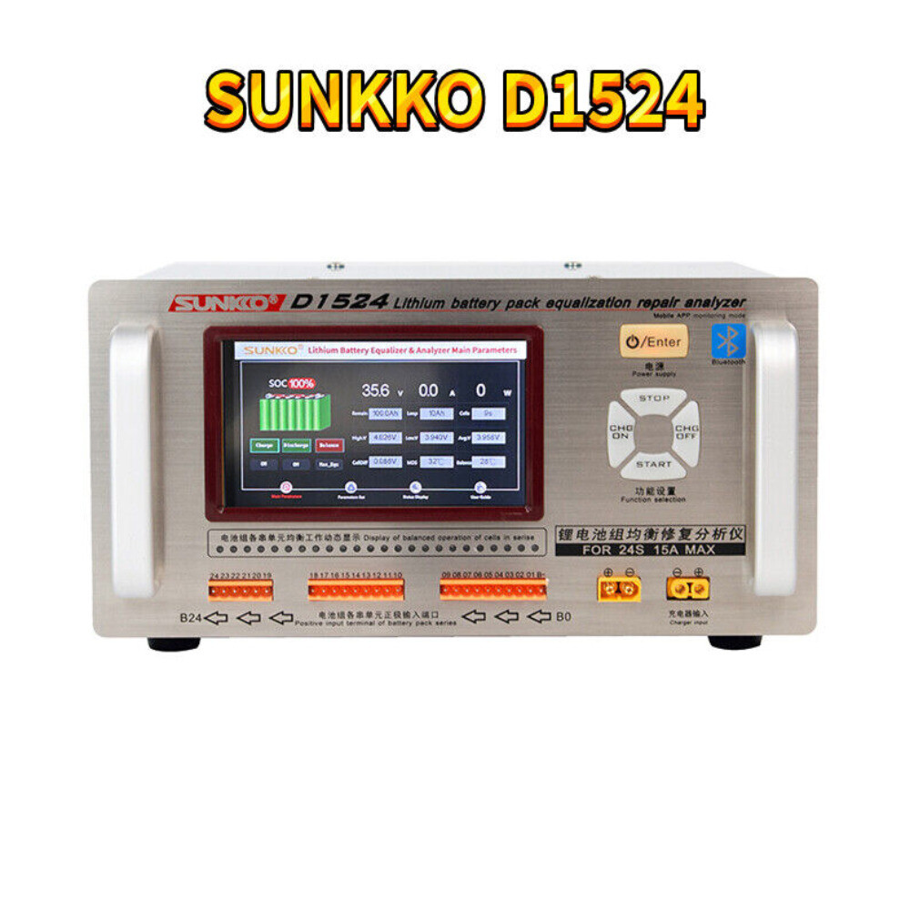 SUNKKO D1524 15A Battery Equalizer Analyzer Bluetooth Control Car Repair
