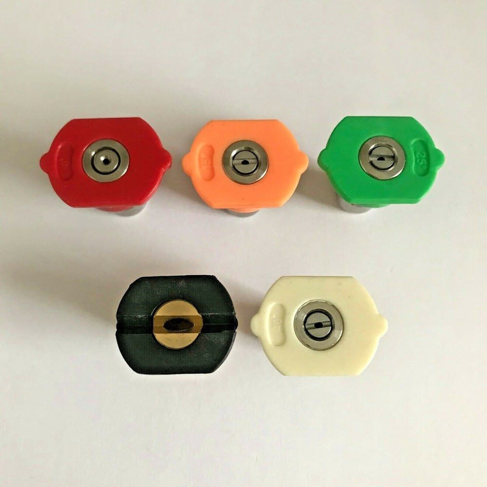 5pcs Color Coded Pressure Washer Nozzle Spray Tip Set 4500PSI