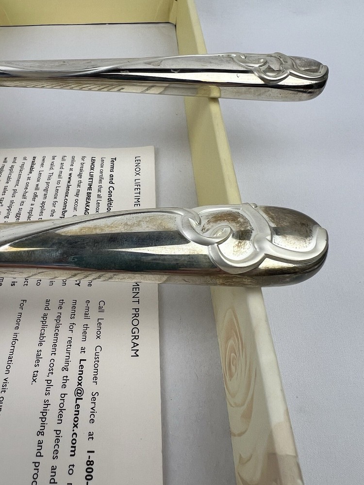 Lenox Forevermore 2-Pc Dessert Set Cake Server Knife Silver Stainless Heavy