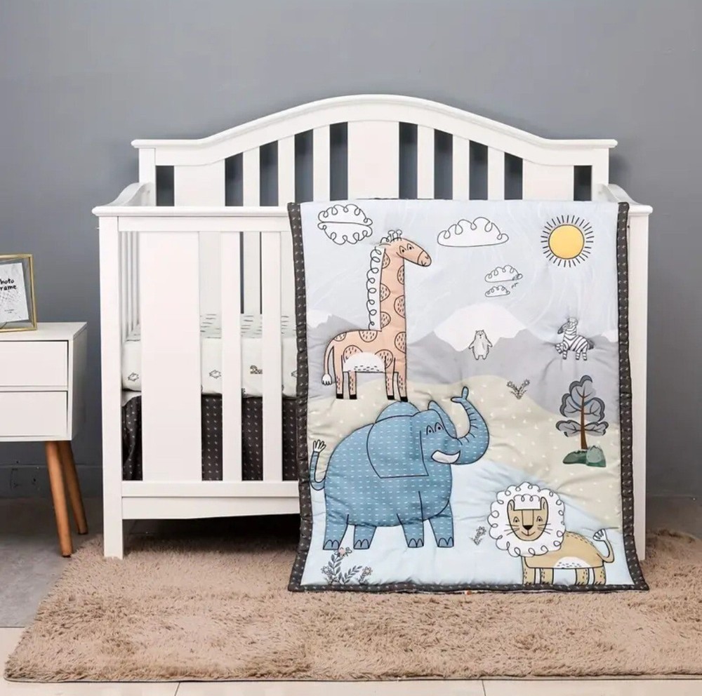 Crib Bedding Set, 3 Pieces