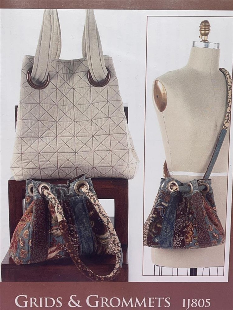 INDYGO JUNCTION, INC. - SEWING PATTERN - GRIDS & GROMMETS Bag Patterns
