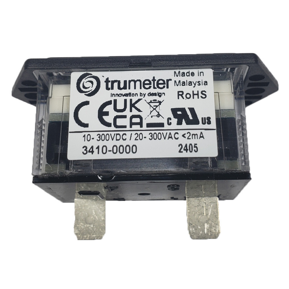 TRUMETER 3410-0000 LCD Hour Meter, 2-Hole, 1.10" Rectangular Flange (Redington)
