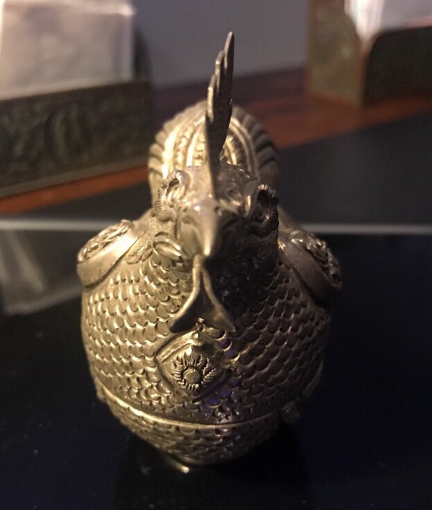 Sterling Silver Rooster Hen Chicken Box Rare