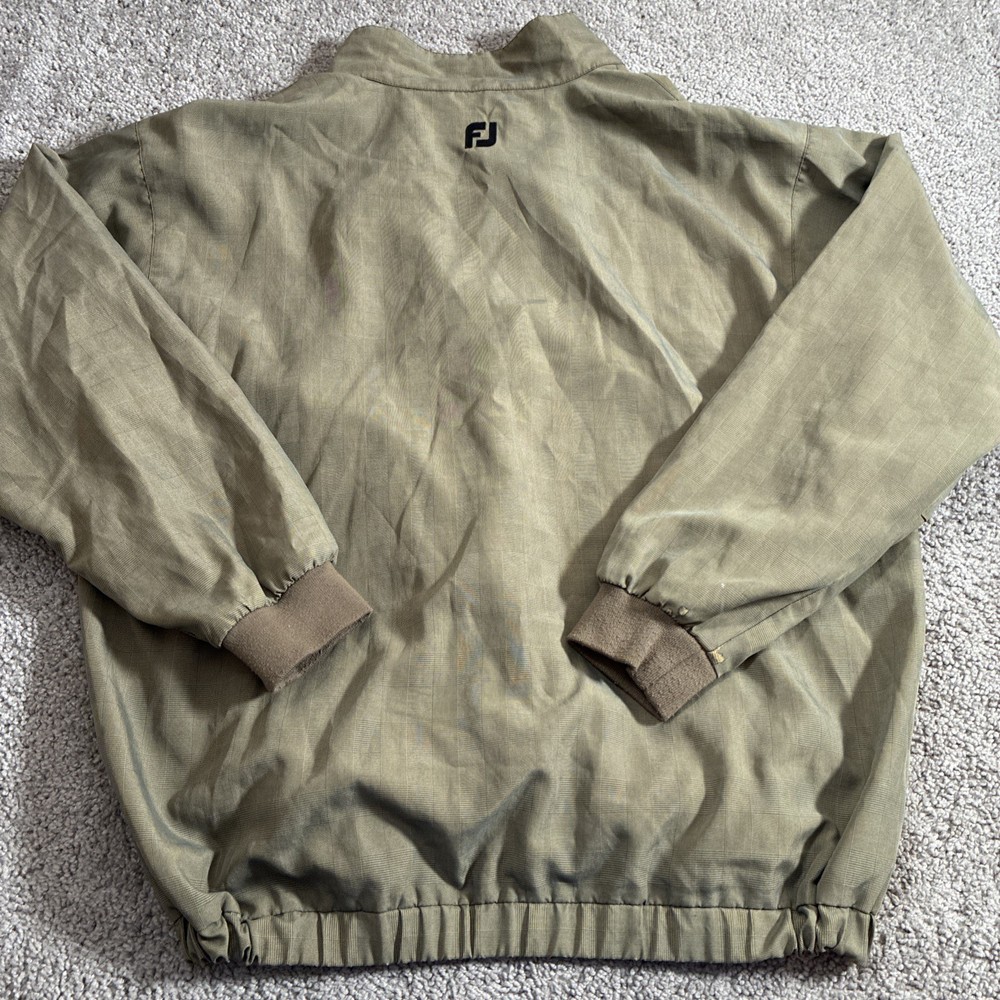 FootJoy Khaki Green 1/4 Zip Pullover Golf Jacket Men’s L