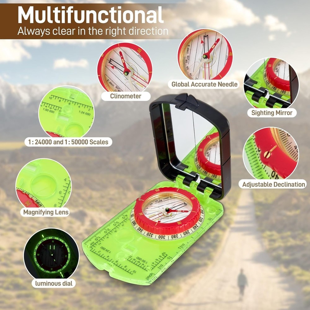 Finest Mirror Compass Outdoor Navigation - Alternative