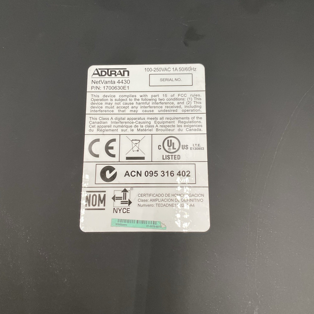 Adtran NetVanta 4430 Gigabit Wired Access Router