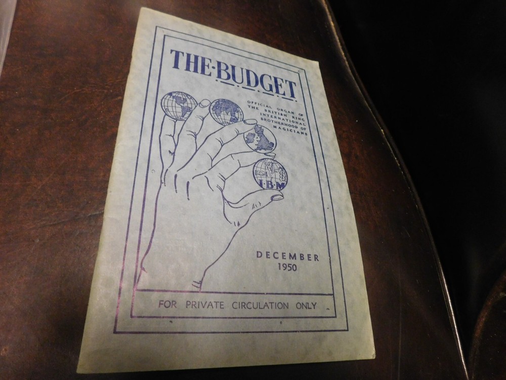 The Budget Magic Magazine For Magicians 1950 December