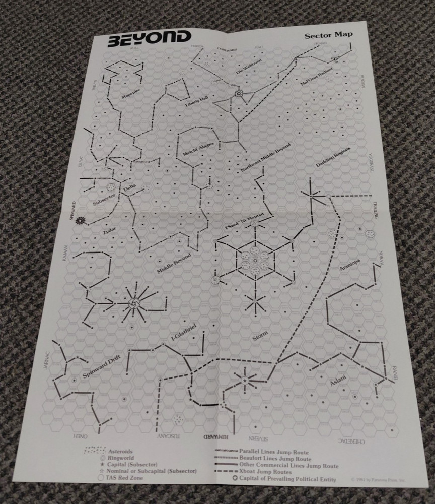Paranoia Press - Beyond - Traveller RPG w/ Map
