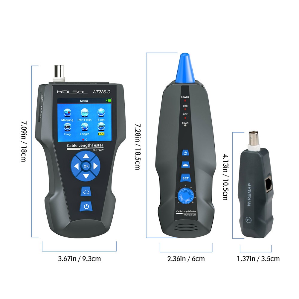 TDR Network Cable Tester Multi-functional RJ45 RJ11 BNC Tracker Metal Cable/PING