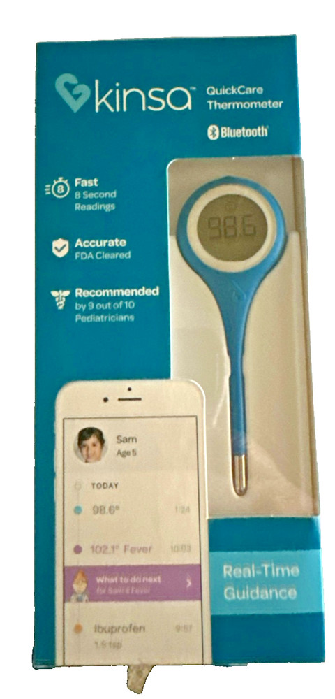 Kinsa KSA110 Quickcare Smart Digital Thermometer NIB