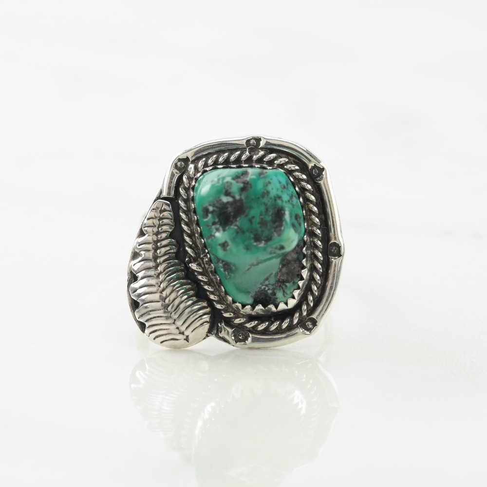 Native American Turquoise Sterling Silver Ring Size 9