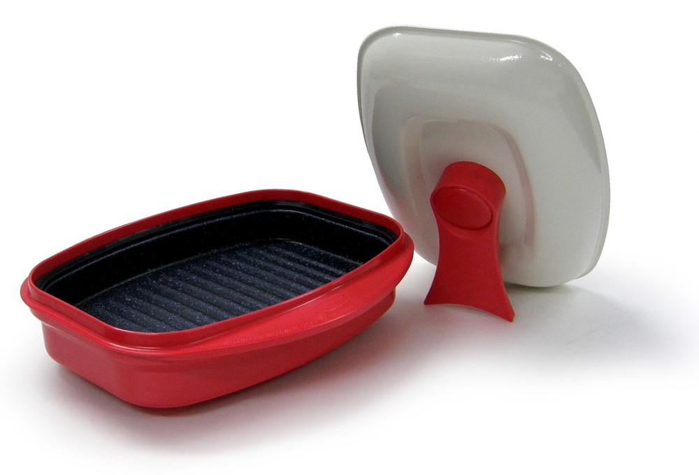 Grill Pan for Microwave Cooking, Red